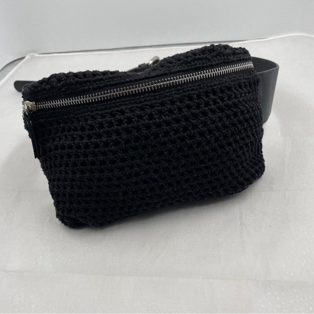 Rachel Comey Black Crochet Belt Bag (Fanny Pack) - Picture 6 of 8